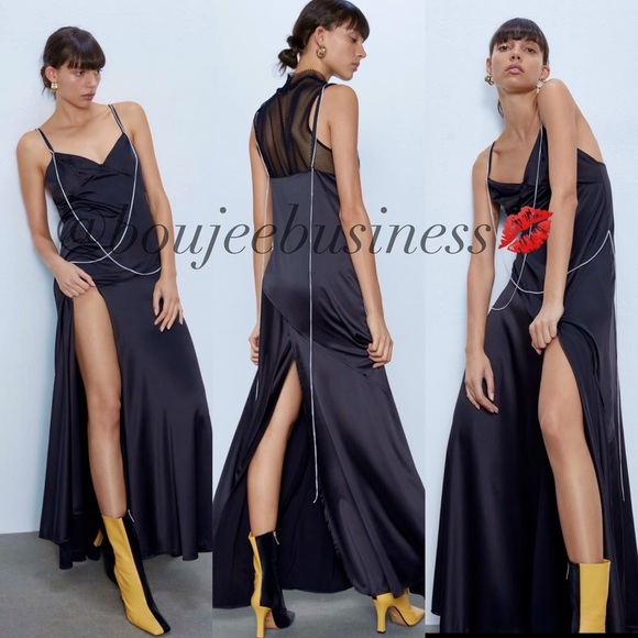 ZARA Slip Dress with Chains - Picture 1 of 6